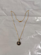 Embracing sun flower shape Pendant and chain