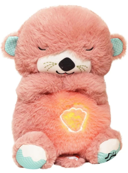 Baby Sound Machine Breathing Otter Portable Plush Baby Toy