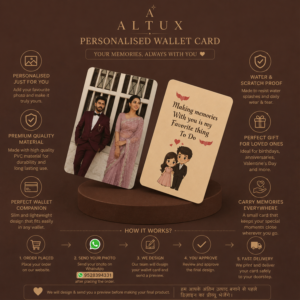 Personalised Photo Wallet Card | Custom PVC Wallet Card | ALTUX