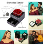 I Love You in 100 Language Necklace With Rose Gift Box, Bag, Card For Wife, Girlfriend