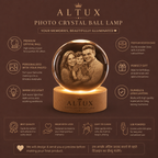 Personalised Photo Crystal Ball Lamp | Custom LED Crystal Lamp | ALTUX