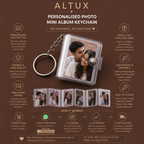 Personalised Photo Mini Album Keychain | Custom Photo Keychain | ALTUX