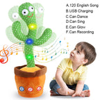 "Cute and Funny Dancing Cactus Soft Creative Kids Educational Musical Kids Toy (Green)