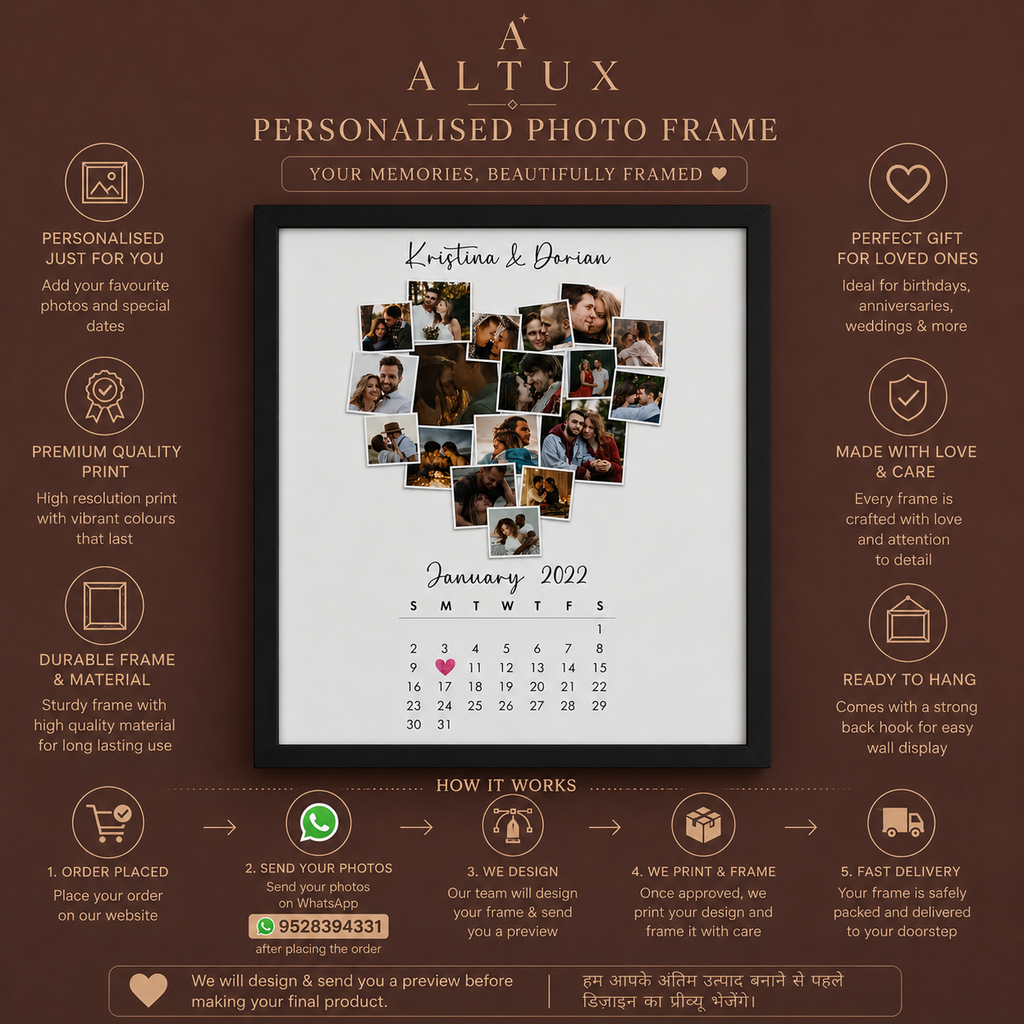 Personalised Photo Frame | Custom Photo Frame Gift | ALTUX