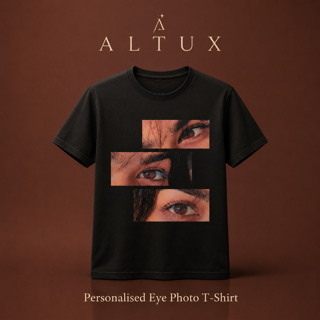 Personalised Eye Photo T-Shirt | Custom Printed Cotton T-Shirt | ALTUX