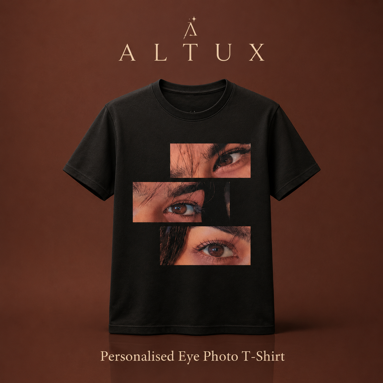 Personalised Eye Photo T-Shirt | Custom Printed Cotton T-Shirt | ALTUX
