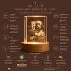 Personalised Photo Crystal Lamp | Custom LED Crystal Lamp | ALTUX
