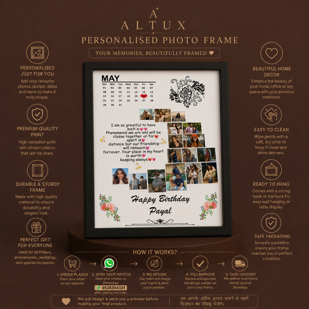 Personalised Photo Frame | Custom Photo Frame Gift | ALTUX (Copy)