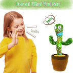 "Cute and Funny Dancing Cactus Soft Creative Kids Educational Musical Kids Toy (Green)